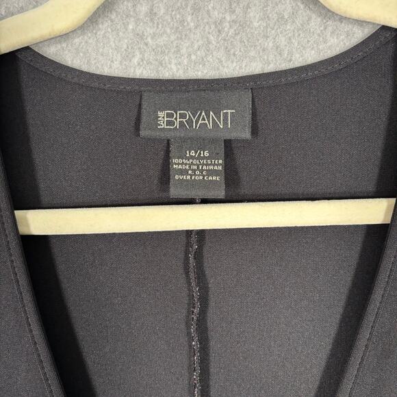 Lane Bryant Dress 14 16 Wrap‎ Strap Tie Stretch Modest Career Church Quiet Basic - Picture 4 of 9